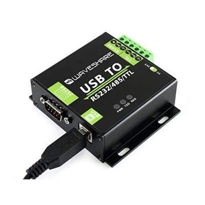 Image of Waveshare USB to RS232/RS485/TTL Interface Converter Industrial Isolated with Original FT232RL Inside, 300 921600bps Baudrate Onboard Power Isolation, ADI Magnetical Isolation