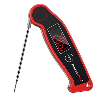 Image of ThermoPro TP19 Waterproof Food Thermometer Thermocouple Instant Read Cooking for Kitchen BBQ Digital Meat with Ambidextrous Backlit Candy Jam Chocolate
