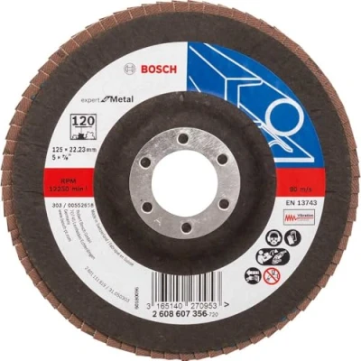 Image of Bosch 2608607356 22 mm Metal Flap Disc for Angle Grinders