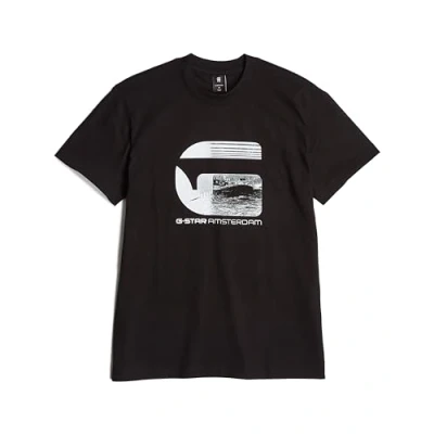 Image of G STAR Men&#039;s Amsterdam R T Shirt, Black (Dk D25673 c336 6484), XL