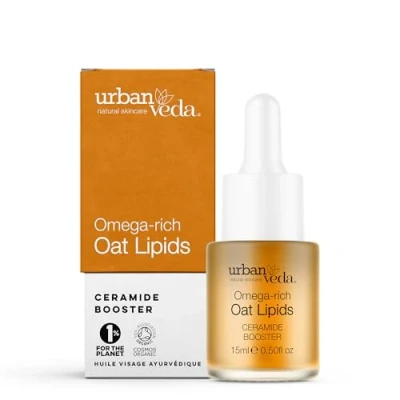 Image of Urban Veda Oat Lipid Booster oil Brighten Skin &amp; reduces inflammation Azelaic Acid Face with Retinol For All types Vitamin E Squalene COSMOS Certified Clinically Proven 15 ML