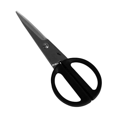 Image of KAI Michel Bras Japanese kitchen scissors small, black with a total length of 20 cm blade 12.5 premium quality universal