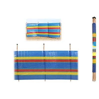 Image of Nalu 4 Pole Windbreaker (210cm) Printed Windbreak for Beach Outdoor Camping Garden