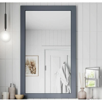 Image of Artis Gloss Grey 600 x 1000mm Framed Bathroom Mirror
