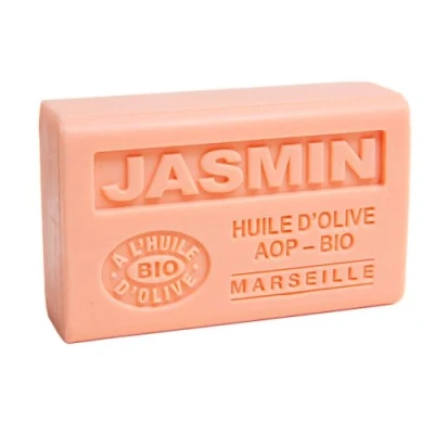 Image of Label Provence Nature Savon de Marseille French Soap Made With Pure Organic Olive Oil and Shea Butter Jasmine Fragrance 125 Gram Bar