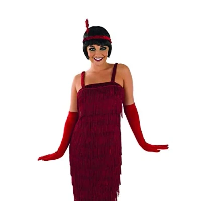 Image of Fun Shack Red Flappers Fancy Dress, Charleston Dresses for Women, Flapper 1920s Costumes Women X Large