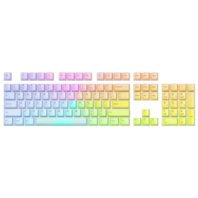Image of Glorious Gaming 115x Polychroma RGB Keycaps Transluscent for Max RGB, Cherry Profile, Super Durable Polycarbonate, Original Typeface, Rich Acoustics, US Layout