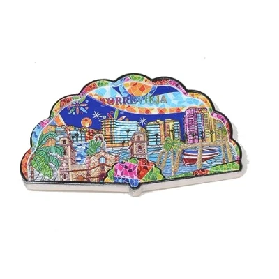 Image of TORREVIEJA Fridge Magnet Flamingo Fan Style Magnet, 9 cm x 5