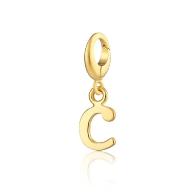 Image of Lily Charmed 18ct Gold Plated Alphabet Letter Charm Lowercase C
