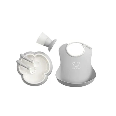 Image of BabyBjörn Baby Dinner Set, 5 pcs, Grey