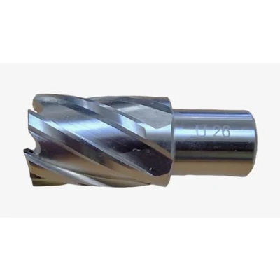 Image of 26mm Broaching Cutter for Magnetic Drill Universal Fitting Mag Drilling Bit Annular 12 32mm Diameter x 25 mm Length HSS Rotabroach Type Broach Hole Steel