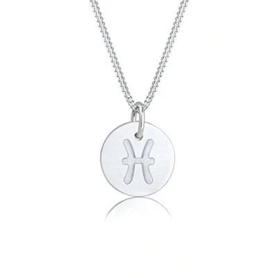 Image of Elli Necklace Sternzeichen Fische Astro Symbol Matt 925 Silber