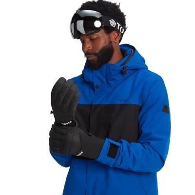 Image of TOG24 Adventure Ski Gloves. Skiing Gloves Made From Breathable 5k &amp; Waterproof Fabric. Eco Friendly Insulation, Side Buckles, Elasticated Wrist Strap, Velcro Adjuster Tab The Ultimate