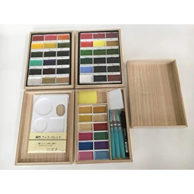 Image of Kuretake Picture Letter Gansai Tanbi, 48 Color Set (MC22 14)
