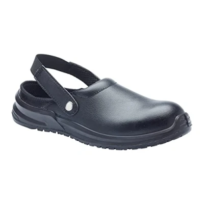Image of Blackrock Black Hygiene Safety Clog with Steel Toe Cap, Size 7 / EU 41