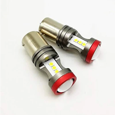 Image of 380 White P21/5W bay15d (12V 24V) 7* 3030 SMD Canbus led Bulbs 5500K, DRL, Sidelights, Stop Tail Car Lights, Pack of 2