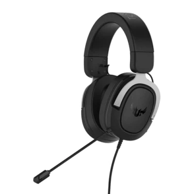 Image of ASUS TUF Gaming H3 Gun Metal Headset with virtual 7.1 Surround, Tough stainless steel headband and fast cooling ear cushions for PC, PS4, Xbox One Nintendo Switch