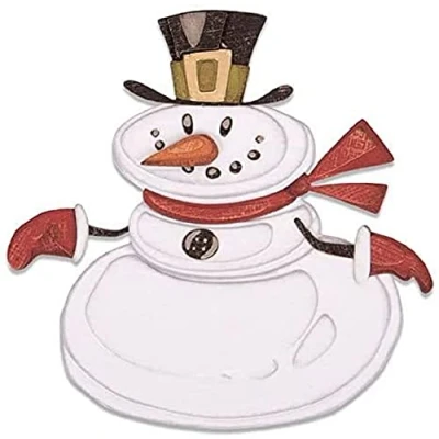 Image of Sizzix Thinlits Die Set 11 Pack 664230 Mr. Snowman Colorize by Tim Holtz, One Size