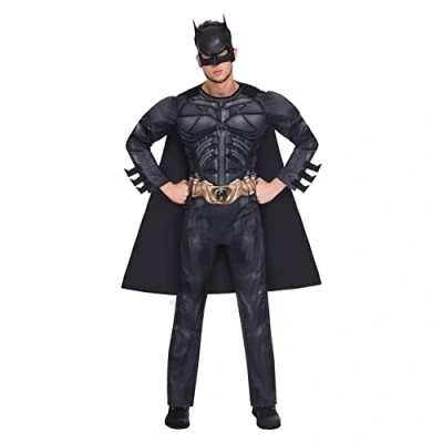 Image of (PKT++) (9906109) Mens Dark Knight Rises Batman Warner Bros Fancy Dress Costume (Extra Large)