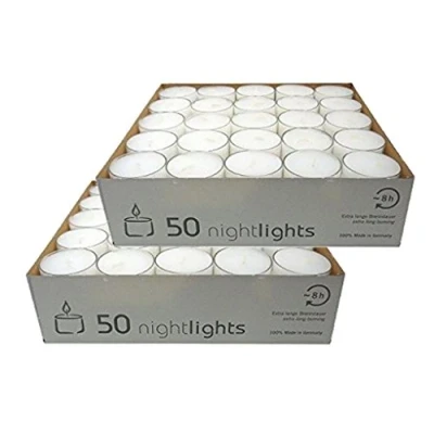 Image of OloreHome 100 Clear Cup Tealights Long Burn Time 7 8 Hrs
