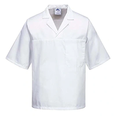 Image of Portwest Bakers Shirt S/S, Size: XS, Colour: White, 2209WHRXS