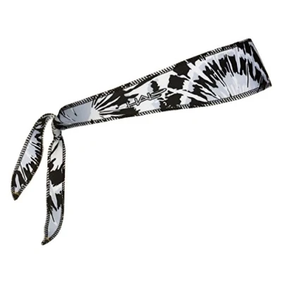 Image of Halo Headband I Custom Fit Tie Sweatband for Men and Women, No Slip with Moisture Wicking Dryline Fabric, Black Dye One Size