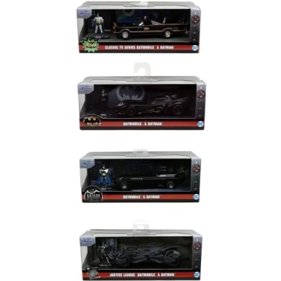 Image of Jada Toys 253213006 Batman Batmobile Toy Car Die Cast Figure, Scale 1:32, Black