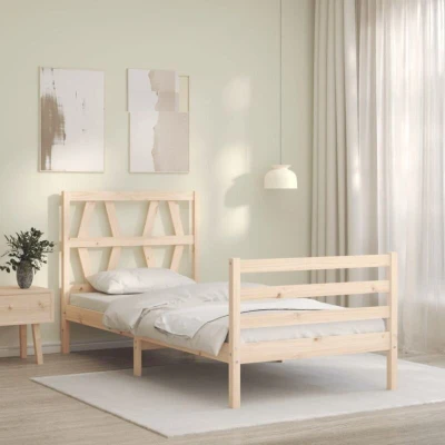Image of vidaXL Bed Frame without Mattress Small Single Solid Wood Pine