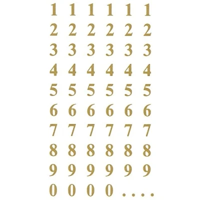 Image of Avery Zweckform 3723 Letter Labels, A Z 15.5 mm (foil, Strong Hold), 36 Stickers Numbers Gold