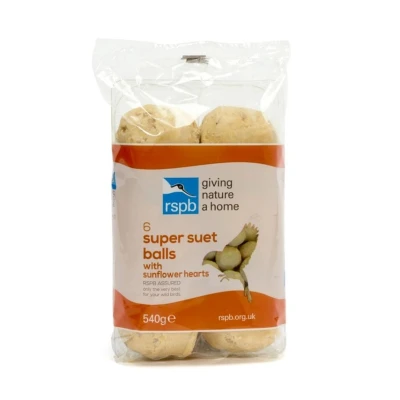 Image of RSPB High Energy Wild Bird Fat Balls with Sunflower Hearts (6 pack)