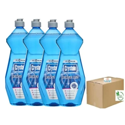 Image of Crystale Platinum Dishwasher Rinse Aid, 4 x 1L Boxed Slamtech