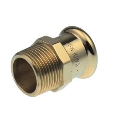 Image of Pegler VSH Xpress Copper Press Fit Straight Male Connector 15mm x 1/2 S3 38114