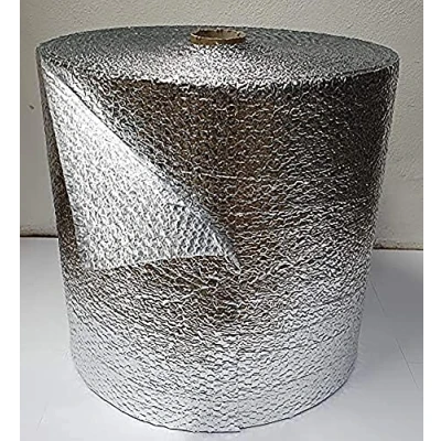 Image of Yimihua Waterproof Vapour Barrier Double Aluminium Layer Bubble Wrap Foil Insulation Roll Self adhesive Heat Retention Loft Wall Boat Caravan Home Shed, Thickness 5mm(Size:1 * 30M)