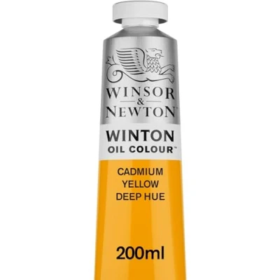 Image of Winsor &amp; Newton Winton 200ml Oil Colour Cadmium Yellow Deep Hue,1437115