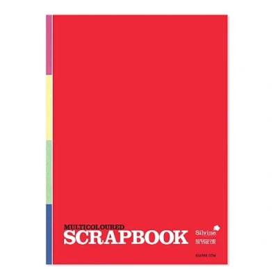 Image of Silvine Perfect Bound Multicloured Scrapbook pack of 5 books