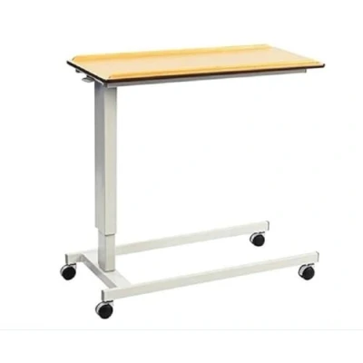 Image of NRS Healthcare EasyLift Overbed/Over Chair Table Beech N43541 Height Adjustable Standard Base