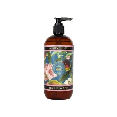 Image of The English Soap Company Kew Gardens Hand Wash, Refreshing Botanical Wash with a Rich Lather, Enriched Soothing Aloe Vera and Vitamin E, Jasmine Peach Scent 500ml