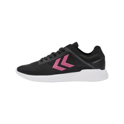 Image of hummel Unisex Minneapolis Legend Sneaker, Black/Pink, 4.5 UK