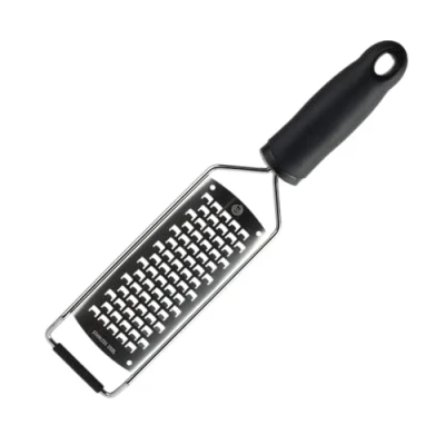 Image of MasterChef Cheese Grater Handheld, Flat Small for Food Like Parmesan, Vegetables, Potato, Garlic, Ginger, Coconut etc, Sharp Stainless Steel Blades with Non Slip Rubber Foot &amp; Easy Grip Handle
