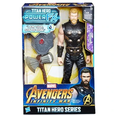 Image of Hasbro Avengers Marvel Titan Hero Thor Action Figure E0616EW0 with Power FX PACK