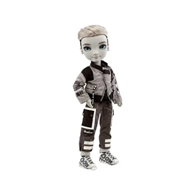 Image of Rainbow High Shadow Series ASH SILVERSTONE Greyscale Fashion Doll With Slick Black Hair, Two Designer Outfits, &amp; Accessories Collectable For Kids Ages 6+