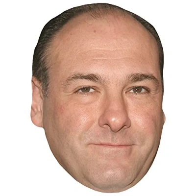 Image of James Gandolfini (Stubble) Celebrity Mask, Flat Card Face, Fancy Dress Mask