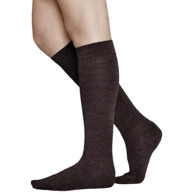 Image of vitsocks Women&#039;s MERINO Wool (80%) Long Leg Knee High Winter Socks, Warm Breathable, brown, 6 8