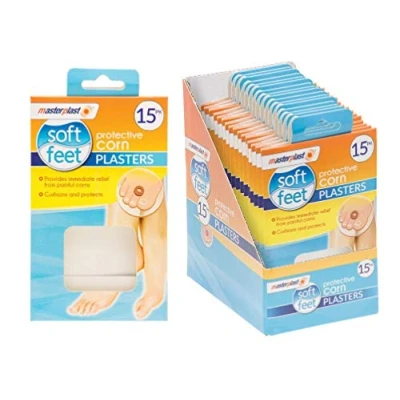 Image of 15 Pack Oval Corn Foam Self Cushion Adhesive Protective Ring Pads/Plasters/Bandages for Foot Toe, Reduce Pain, Care, Foot/Toe Corns and painful calluses