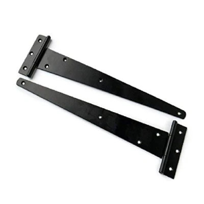 Image of Pair of Black Japanned Tee Hinges, Four sizes 100, 150, 250, 300mm
