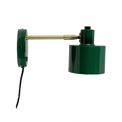 Image of DybergLarsen Ocean Wall Lamp Dark Green/Brass