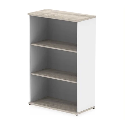 Image of Impulse 1200mm Bookcase Grey Oak and White