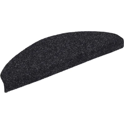 Image of vidaXL Self adhesive Stair Mats 5 pcs Black 65x21x4 cm Needle Punch