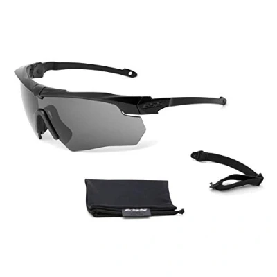 Image of ESS Sunglasses Crossbow Surpressor ONE Black with Smoke Gray Lens