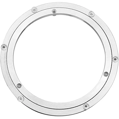 Image of Besimple Aluminium Alloy Turntable Bearing, Heavy Duty Swivel Lazy Susan Rotating Bearing Round Dining Table Smooth Plate Hardware, 16&#039;&#039;, Silvery